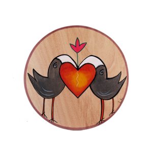 Round Place Mat by Kakadu Art - Love