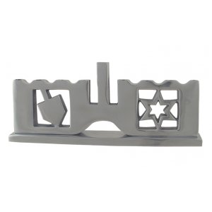 Aluminium Dreidel Design Menorah