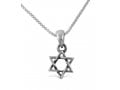 925 Sterling Silver Star of David Pendant Necklace - Small