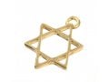 AJDesign Classic 24k Gold-Plated Star of David Charm Pendant