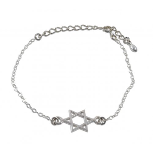 AJDesign Silver Bracelet - Star of David Ornament