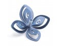 Adi Sidler Anodized Aluminum Chanukah Dreidel, Flower Design - Blue