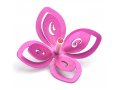 Adi Sidler Anodized Aluminum Chanukah Dreidel, Flower Design - Pink