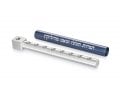 Adi Sidler Anodized Aluminum Travel Chanukah Menorah - Blue and Silver