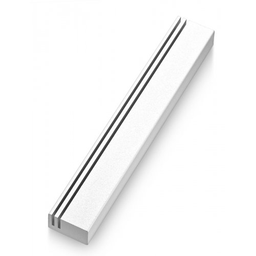 Adi Sidler Extra Large Mezuzah Case, Vertical Tracks Resembling Shin - White