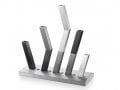 Adi Sidler Kinetic Hanukkah Menorah Anodized Aluminum - Black & Silver Rods