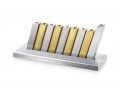 Adi Sidler Kinetic Hanukkah Menorah Anodized Aluminum - Gold & Silver Rods