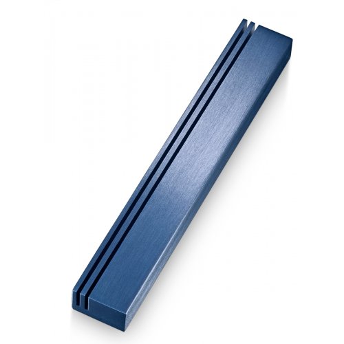 Adi Sidler Laser Cut Vertical Tracks Mezuzah Case - Blue