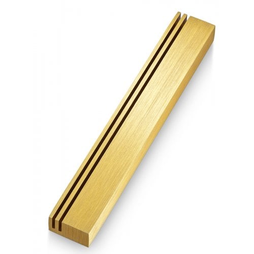 Adi Sidler Laser Cut Vertical Tracks Mezuzah Case - Gold