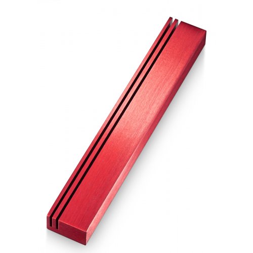 Adi Sidler Laser Cut Vertical Tracks Mezuzah Case - Red