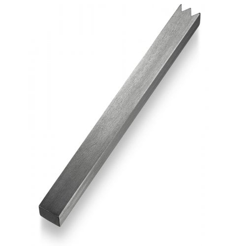 Adi Sidler Mezuzah Case, Brushed Aluminum with a Crown-Shin Cut  Gray