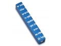 Adi Sidler Mini Mezuzah Case, Decorative Shema Words - Blue