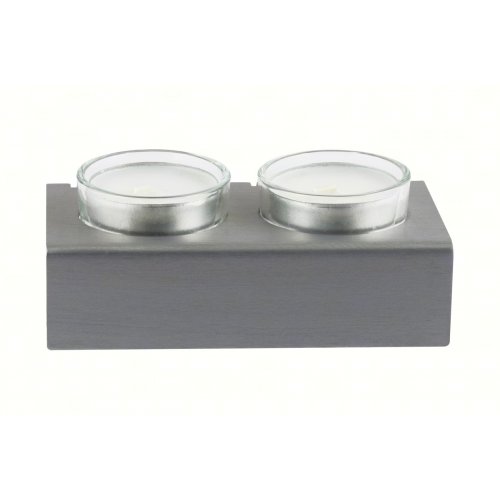 Adi Sidler Shabbat Shalom Candlesticks, Table Design - Gray