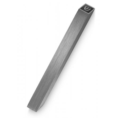 Adi Sidler Shin on Top of Smooth Mezuzah Case - Dark Gray