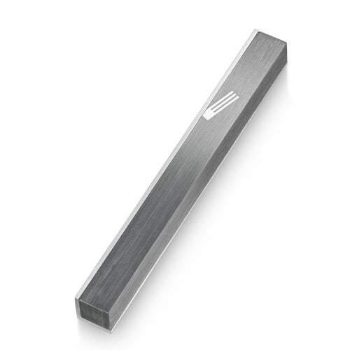 Adi Sidler Slanted Shin Letter on Edge of Mezuzah Case - Dark Gray