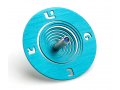 Adi Sidler Spiral Coil Chanukah Dreidel Brushed Aluminum - Turquoise