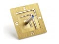 Adi Sidler Square Spiral Chanukah Dreidel Brushed Aluminum - Gold