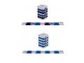 Agayof Compact Travelling Menorah, Belt Shape - Shades of Blue