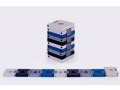 Agayof Compact Travelling Menorah, Belt Shape - Shades of Blue