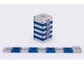 Agayof Compact Travelling Menorah, Belt Shape - Shades of Blue