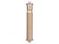 Agayof Cylinder Mezuzah Case, Shema and Curving Shin in Light Colors - 6 Inches