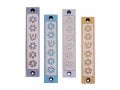 Agayof Mezuzah Case, Five Flowers and Shin in Light Colors - 4 Inches Height