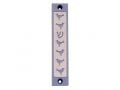 Agayof Mezuzah Case, Six Doves and Shin in Light Colors - 4 Inches Height