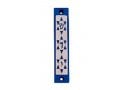 Agayof Mezuzah Case, Three Stars of David in Dark Colors  4 Inches Height