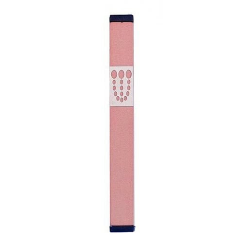 Agayof Mezuzah Case with Bubbly Dots Shin, Dark Colors - 6 Inches Height