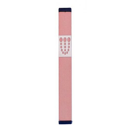 Agayof Mezuzah Case with Bubbly Dots Shin, Light Colors - 7 Inches Height