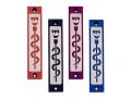 Agayof Mezuzah Case with Healing Snake Image, Dark Colors - 4 Inches Height