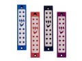 Agayof Mezuzah case, Twelve Stars of David in Dark Colors  4 Inches Height