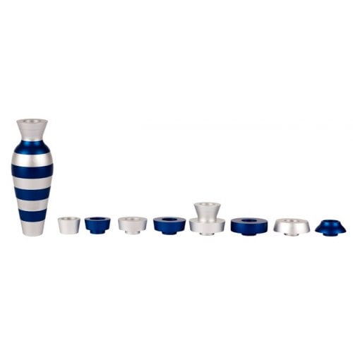 Agayof Travelling Hanukkah Menorah Blue Jug Design