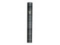 Aluminum Semi-Rounded Silver Mezuzah Case - Metallic Gray and Black Stripes