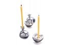 Anat Basanta Aluminum Shabbat Candlesticks Pomegranate Shape