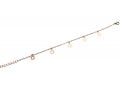 Anklet - Gold Rhodium with Gold Stars of David