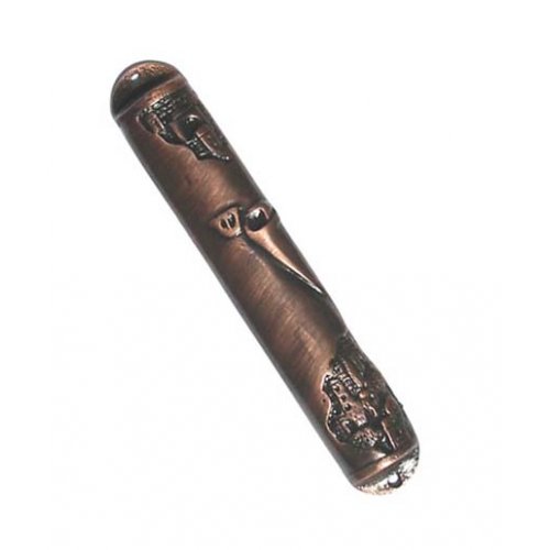 Antique Red Pewter Mezuzah