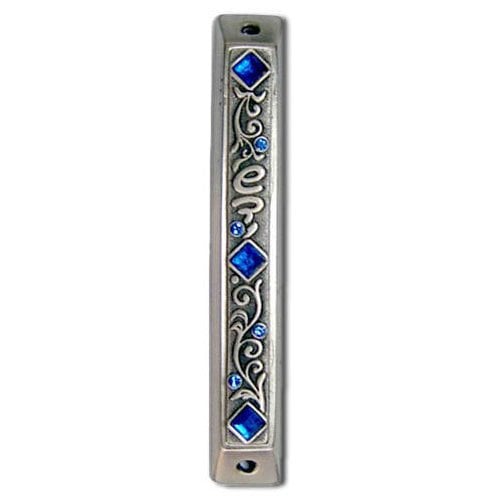 Art Nouveau Mezuzah Case with Stones 1 in stock