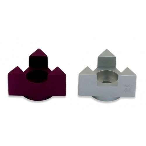 Avner Agayof Aluminum Travel Shabbat Candlesticks, Star of David - Purple