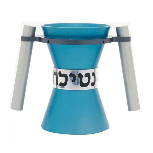 Avner Agayof Angular Anodized Aluminum Wash Cup Natla - Teal