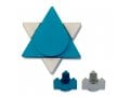 Avner Agayof Anodized Aluminum Travel Shabbat Candlesticks, Star Of David - Teal