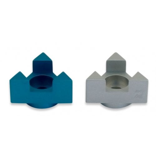 Avner Agayof Anodized Aluminum Travel Shabbat Candlesticks, Star Of David - Teal