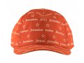 Baseball Cap with Jerusalem and Star of David Design - Red