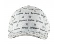 Baseball Cap with Jerusalem and Stars of David design - White