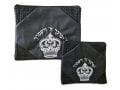 Black Faux Leather Tallit and Tefillin Bag Set - Embroidered Priestly Blessing