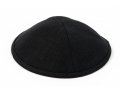 Black Linen Design Cloth Kippah with Attached Clip