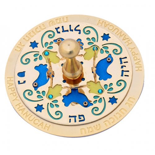 Blue Dove Dreidel by Ester Shahaf