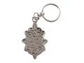 Blue Hamsa Keychain with Decorative Fish and Hebrew Chai