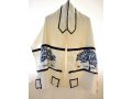 Blue-White Tree of Life Tallit Set - Galilee Silk - 2 in stock at a great price