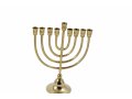 Brass Chanukah Menorah Classic Design, for Candles - 10 Inches